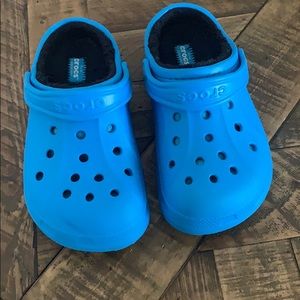 Fleece lined boys crocs!
